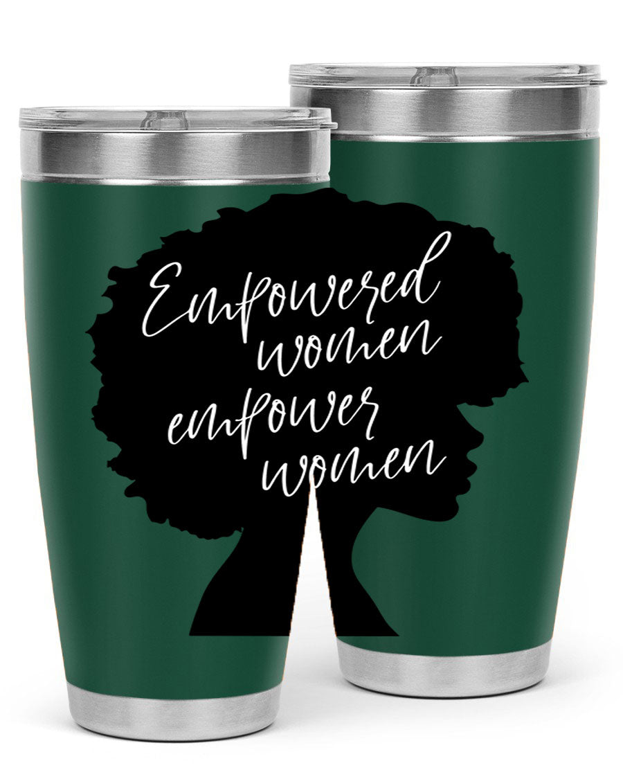 Empowered Women Empower Women 20oz Tumbler in stainless steel with a stylish design, perfect for hot and cold beverages.