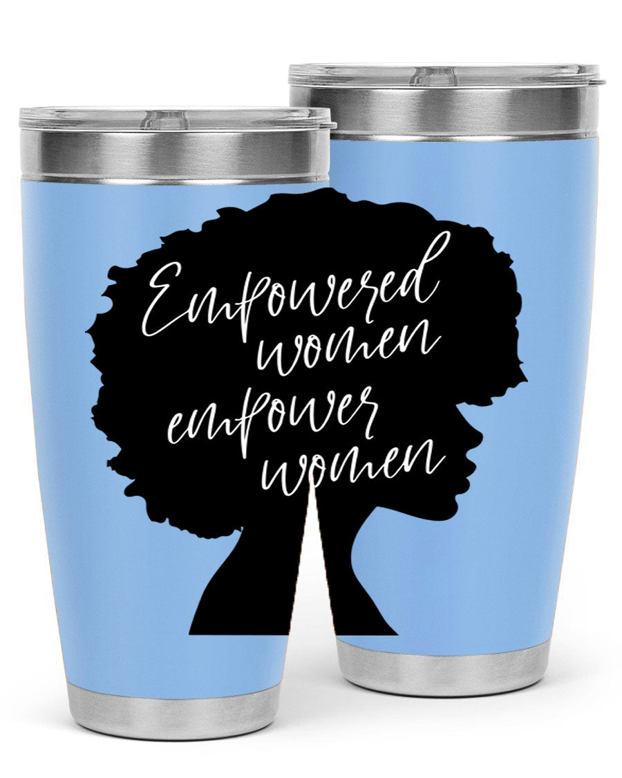 Empowered Women Empower Women 20oz Tumbler in stainless steel with a stylish design, perfect for hot and cold beverages.