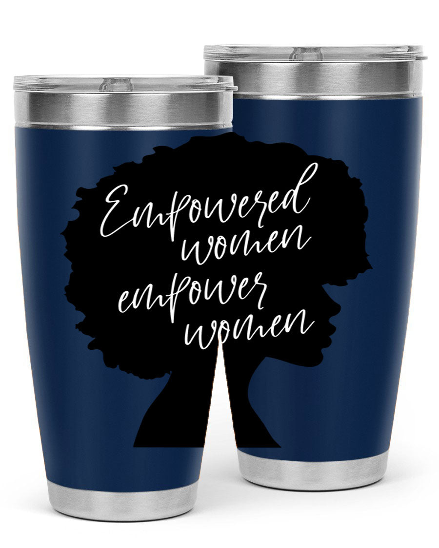 Empowered Women Empower Women 20oz Tumbler in stainless steel with a stylish design, perfect for hot and cold beverages.