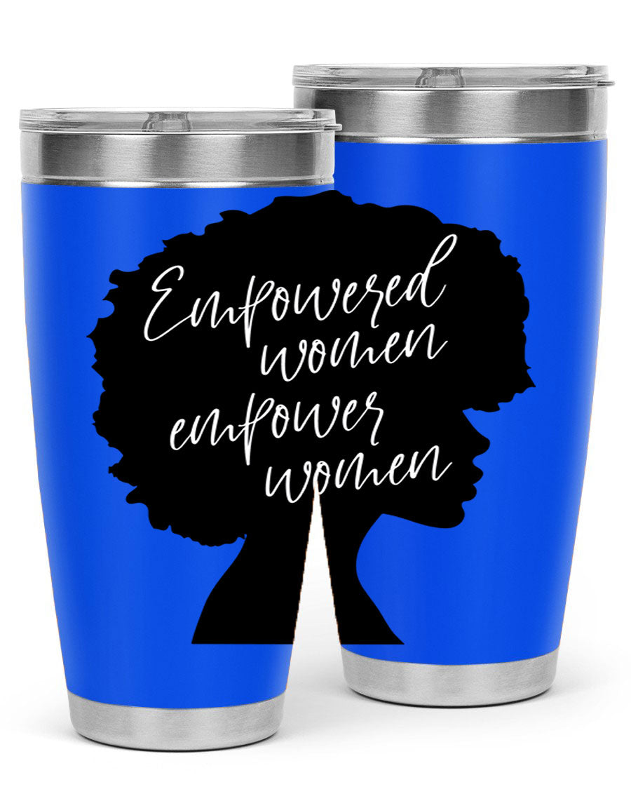 Empowered Women Empower Women 20oz Tumbler in stainless steel with a stylish design, perfect for hot and cold beverages.