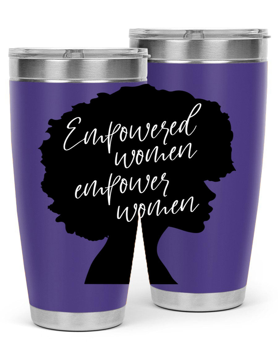 Empowered Women Empower Women 20oz Tumbler in stainless steel with a stylish design, perfect for hot and cold beverages.