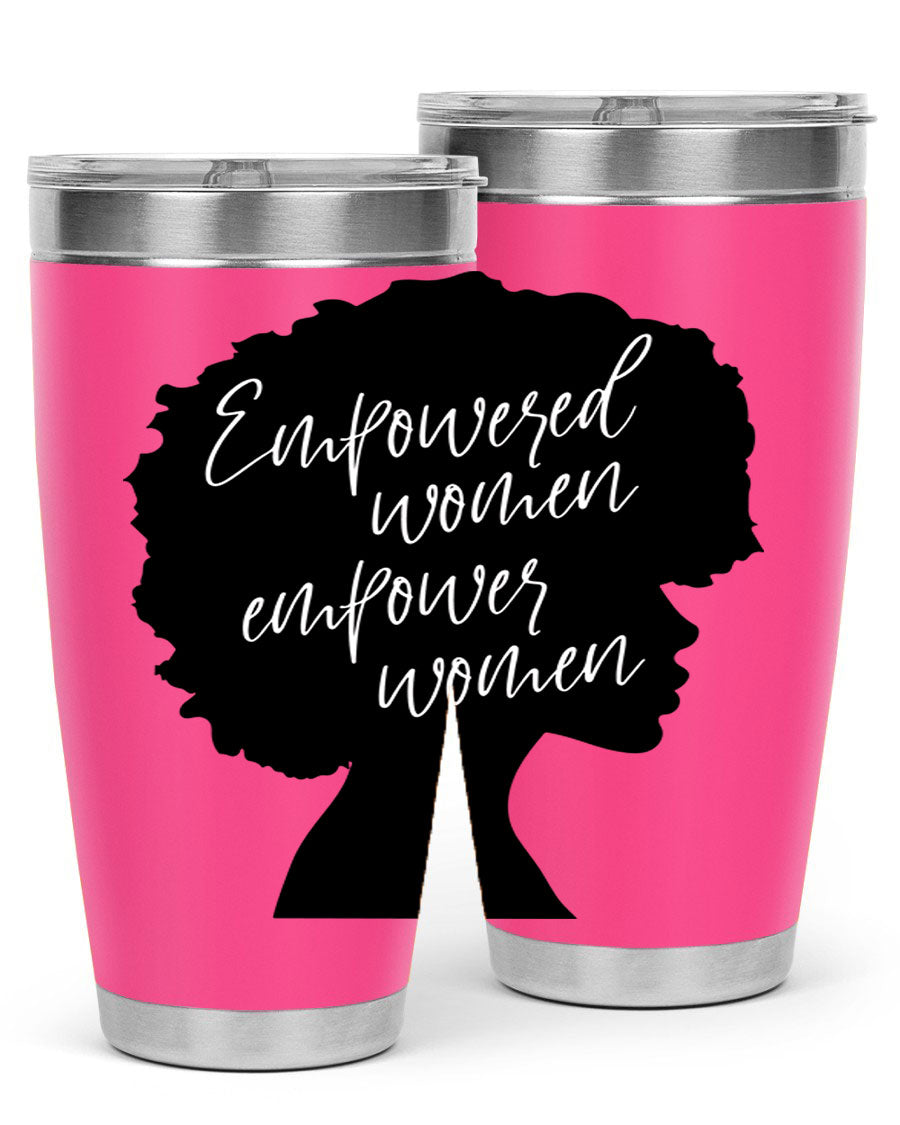 Empowered Women Empower Women 20oz Tumbler in stainless steel with a stylish design, perfect for hot and cold beverages.