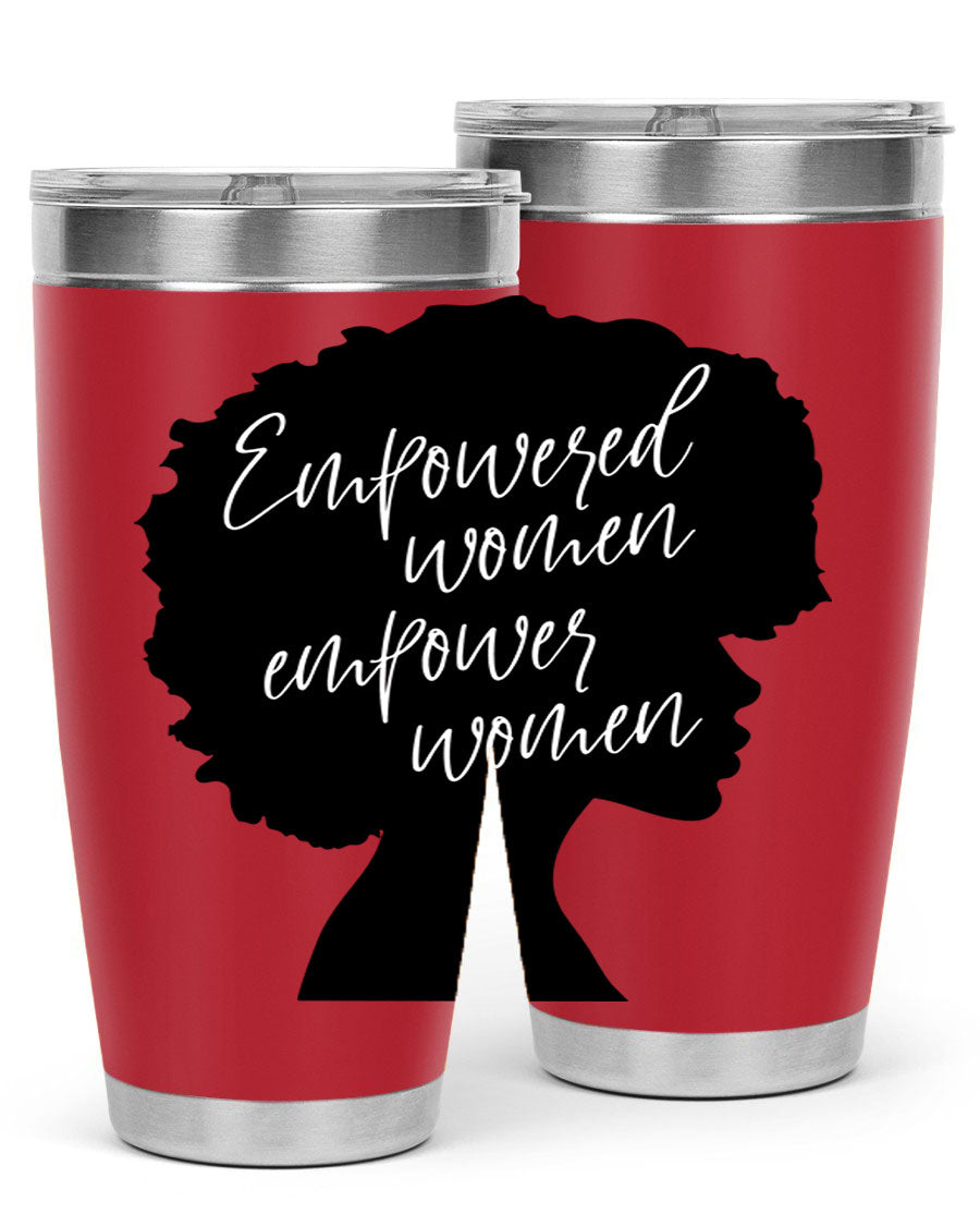 Empowered Women Empower Women 20oz Tumbler in stainless steel with a stylish design, perfect for hot and cold beverages.