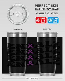 Endalz 136# Alzheimer's Tumbler, 20oz double wall vacuum stainless steel with copper lining, featuring a drink-thru lid.