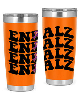 Endalz 136# Alzheimer's Tumbler, 20oz double wall vacuum stainless steel with copper lining, featuring a drink-thru lid.