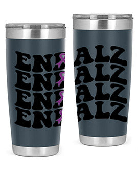 Endalz 136# Alzheimer's Tumbler, 20oz double wall vacuum stainless steel with copper lining, featuring a drink-thru lid.