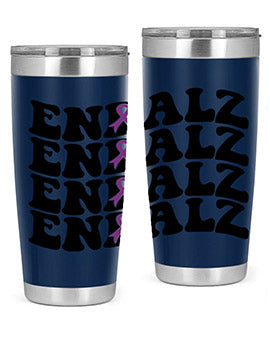 Endalz 136# Alzheimer's Tumbler, 20oz double wall vacuum stainless steel with copper lining, featuring a drink-thru lid.