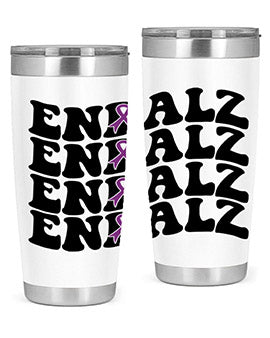 Endalz 136# Alzheimer's Tumbler, 20oz double wall vacuum stainless steel with copper lining, featuring a drink-thru lid.