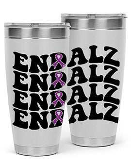 Endalz 136# Alzheimer's Tumbler, 20oz double wall vacuum stainless steel with copper lining, featuring a drink-thru lid.