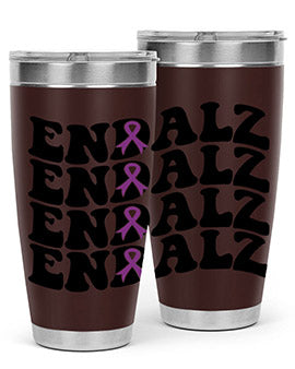 Endalz 136# Alzheimer's Tumbler, 20oz double wall vacuum stainless steel with copper lining, featuring a drink-thru lid.