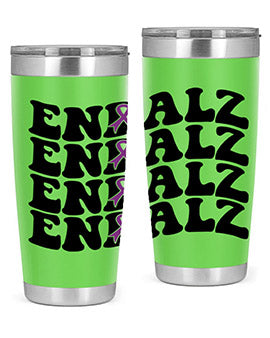 Endalz 136# Alzheimer's Tumbler, 20oz double wall vacuum stainless steel with copper lining, featuring a drink-thru lid.