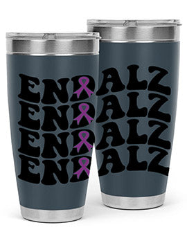 Endalz 136# Alzheimer's Tumbler, 20oz double wall vacuum stainless steel with copper lining, featuring a drink-thru lid.