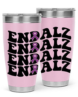 Endalz 136# Alzheimer's Tumbler, 20oz double wall vacuum stainless steel with copper lining, featuring a drink-thru lid.
