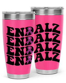 Endalz 136# Alzheimer's Tumbler, 20oz double wall vacuum stainless steel with copper lining, featuring a drink-thru lid.