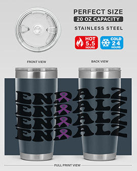 Endalz 136# Alzheimer's Tumbler, 20oz double wall vacuum stainless steel with copper lining, featuring a drink-thru lid.