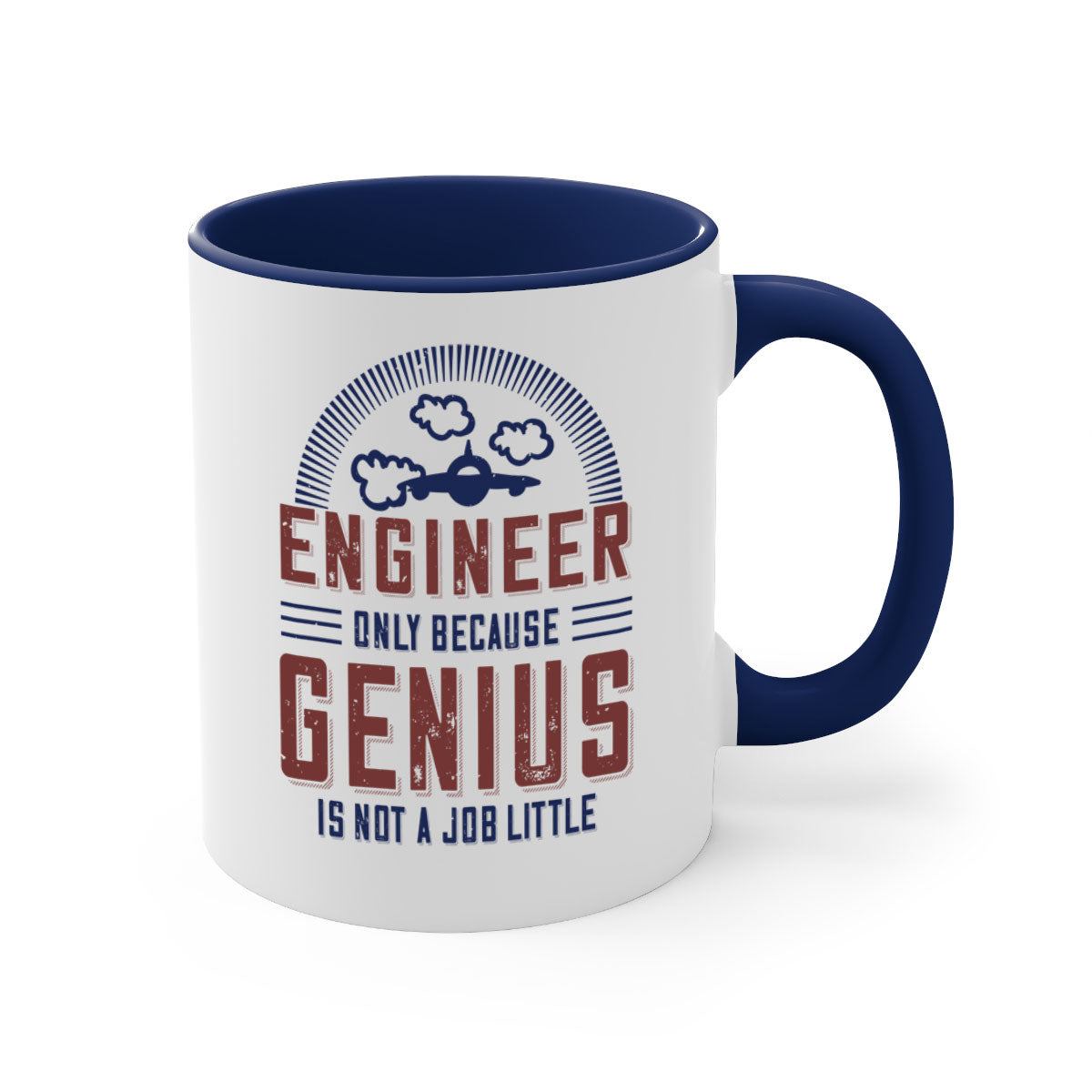 Two-tone Engineer Only Mug with colored handle and glossy finish, available in multiple colors and sizes.