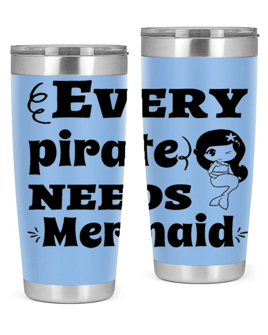 Mermaid 163# Tumbler featuring double wall vacuum insulation, vibrant design, and a press-in lid, perfect for hot and cold beverages.