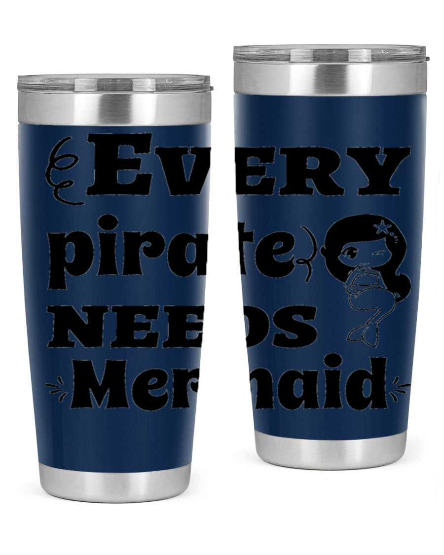 Mermaid 163# Tumbler featuring double wall vacuum insulation, vibrant design, and a press-in lid, perfect for hot and cold beverages.