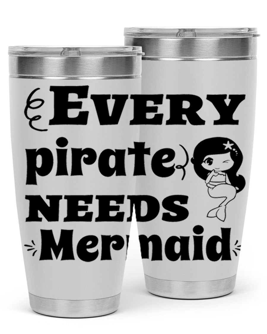 Mermaid 163# Tumbler featuring double wall vacuum insulation, vibrant design, and a press-in lid, perfect for hot and cold beverages.