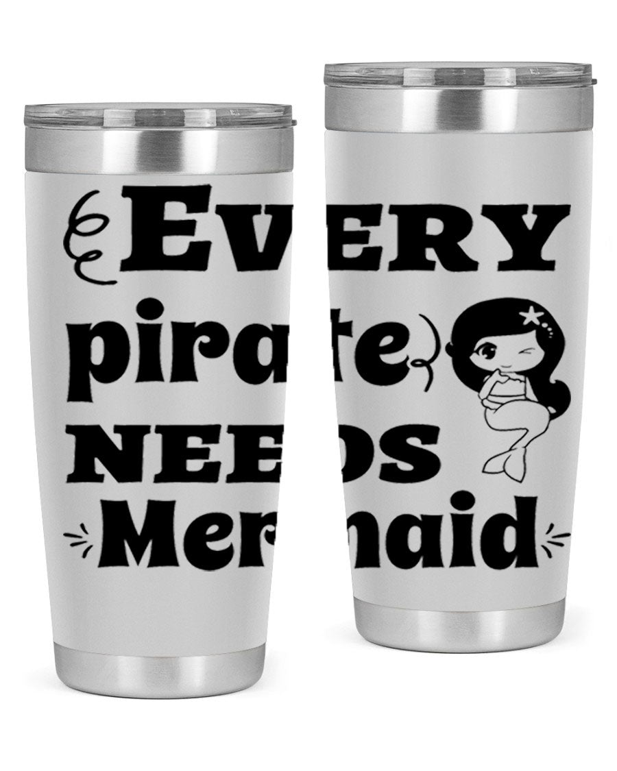 Mermaid 163# Tumbler featuring double wall vacuum insulation, vibrant design, and a press-in lid, perfect for hot and cold beverages.