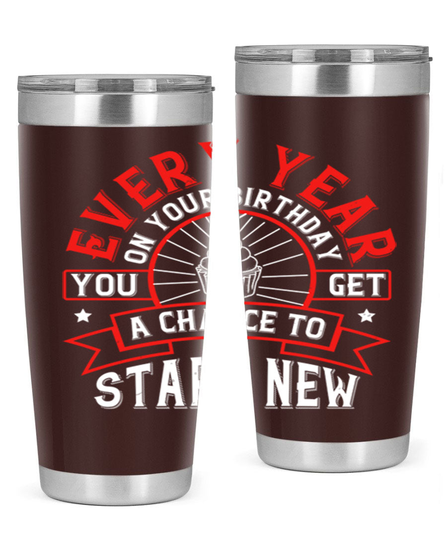 Stylish 20oz and 30oz stainless steel tumblers with double wall vacuum insulation, perfect for hot and cold beverages.