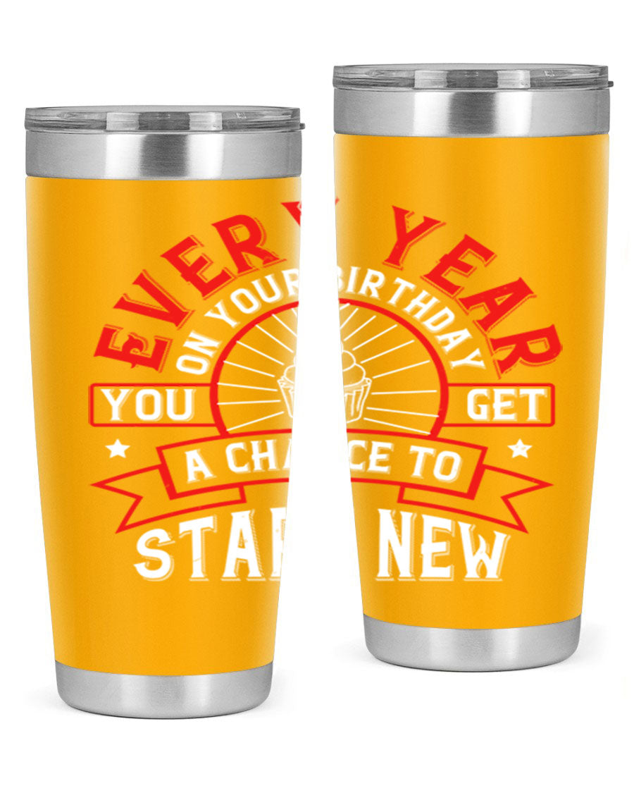 Stylish 20oz and 30oz stainless steel tumblers with double wall vacuum insulation, perfect for hot and cold beverages.