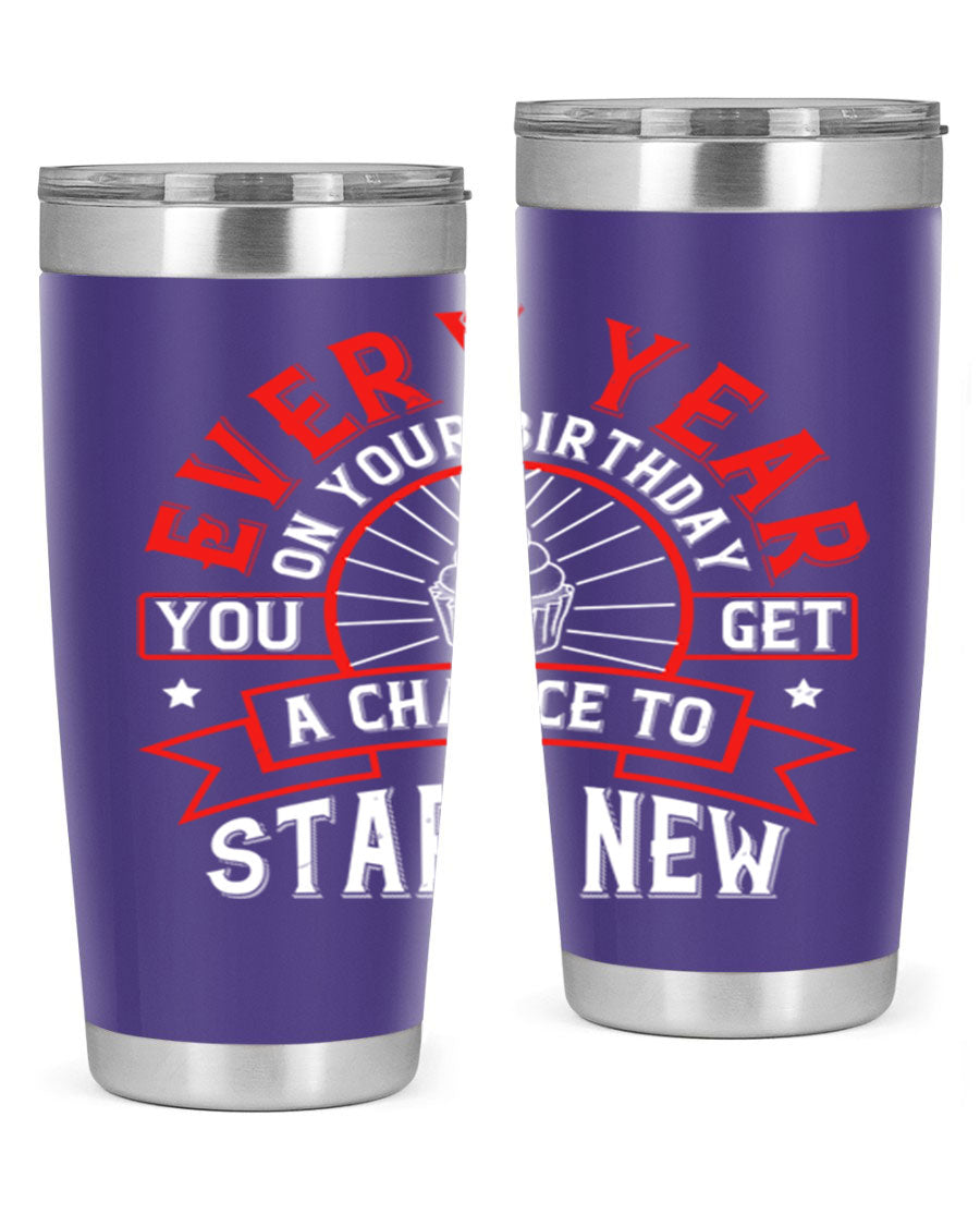 Stylish 20oz and 30oz stainless steel tumblers with double wall vacuum insulation, perfect for hot and cold beverages.