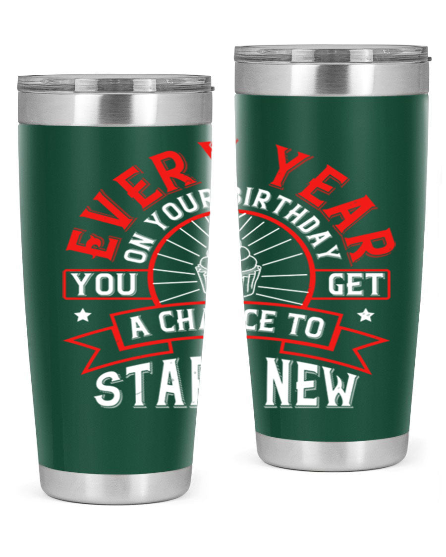 Stylish 20oz and 30oz stainless steel tumblers with double wall vacuum insulation, perfect for hot and cold beverages.