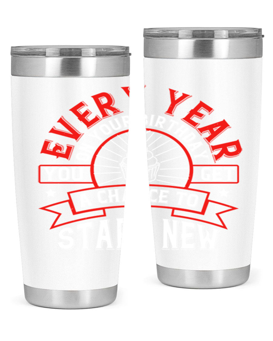 Stylish 20oz and 30oz stainless steel tumblers with double wall vacuum insulation, perfect for hot and cold beverages.