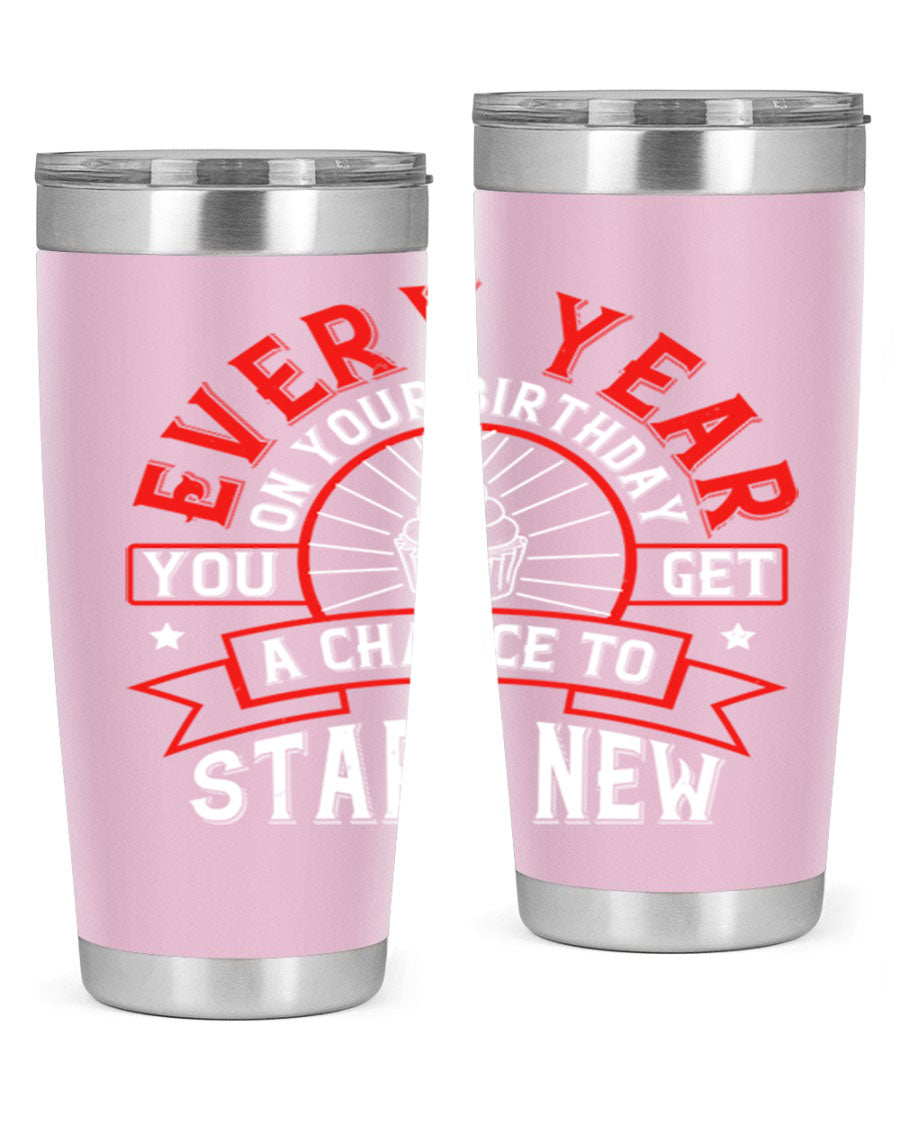 Stylish 20oz and 30oz stainless steel tumblers with double wall vacuum insulation, perfect for hot and cold beverages.