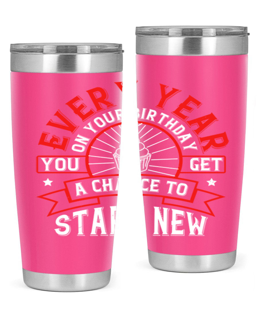 Stylish 20oz and 30oz stainless steel tumblers with double wall vacuum insulation, perfect for hot and cold beverages.