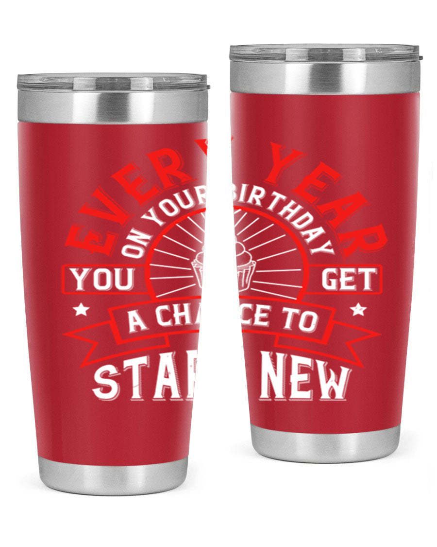 Stylish 20oz and 30oz stainless steel tumblers with double wall vacuum insulation, perfect for hot and cold beverages.