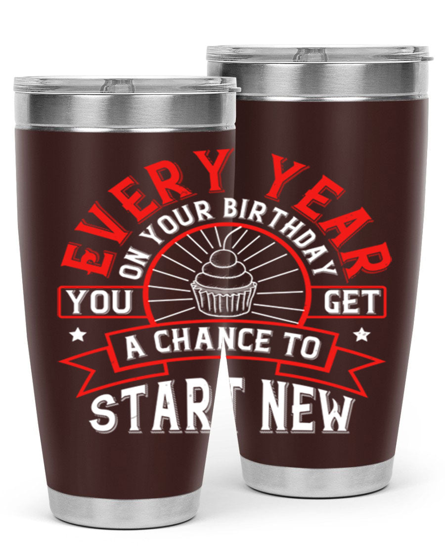 Stylish 20oz and 30oz stainless steel tumblers with double wall vacuum insulation, perfect for hot and cold beverages.