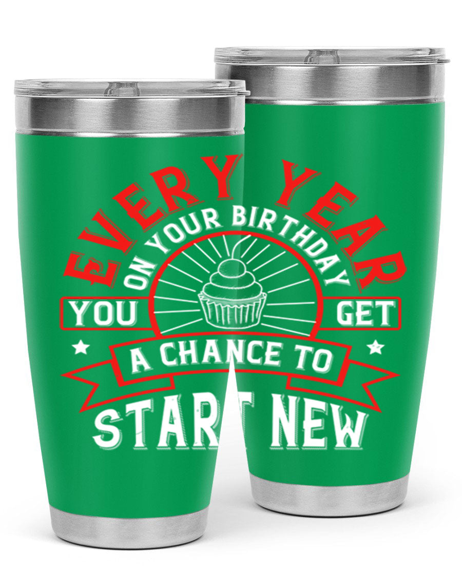 Stylish 20oz and 30oz stainless steel tumblers with double wall vacuum insulation, perfect for hot and cold beverages.