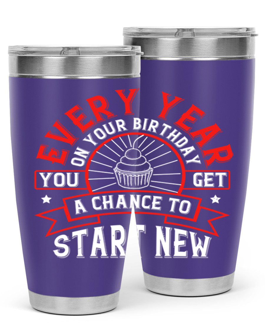Stylish 20oz and 30oz stainless steel tumblers with double wall vacuum insulation, perfect for hot and cold beverages.