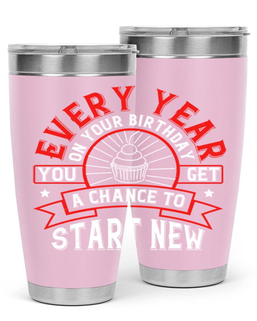 Stylish 20oz and 30oz stainless steel tumblers with double wall vacuum insulation, perfect for hot and cold beverages.