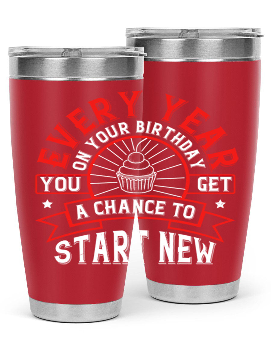 Stylish 20oz and 30oz stainless steel tumblers with double wall vacuum insulation, perfect for hot and cold beverages.