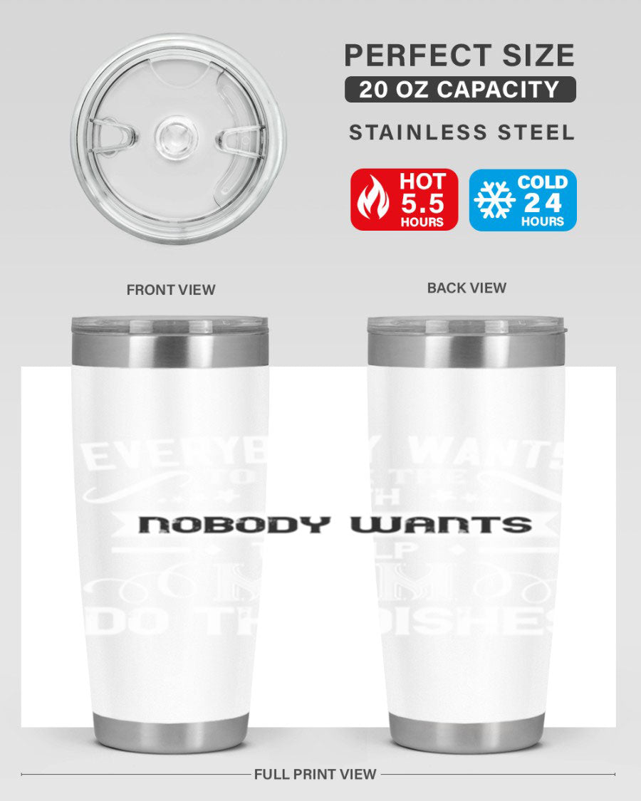 Everybody Wants 189# Mom Tumbler in stainless steel with a stylish design, perfect for hot and cold beverages.