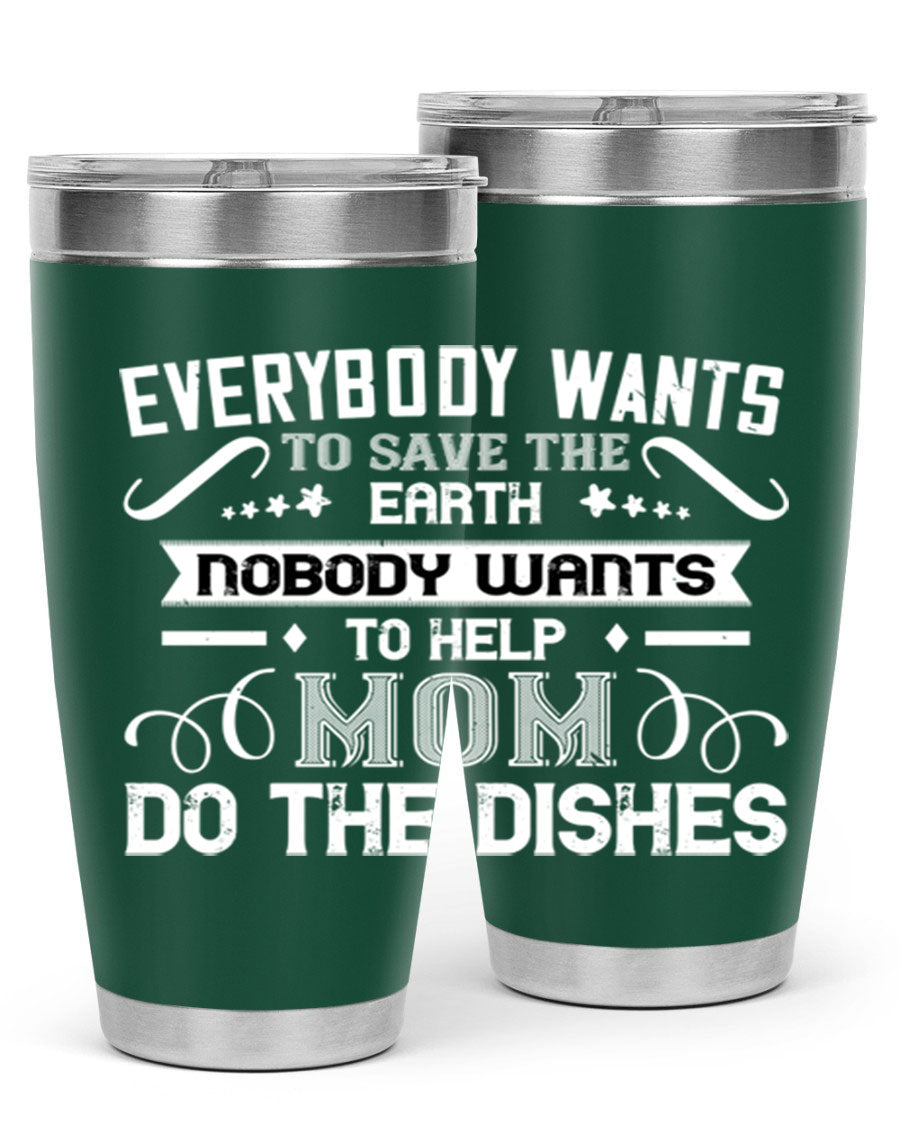 Everybody Wants 189# Mom Tumbler in stainless steel with a stylish design, perfect for hot and cold beverages.