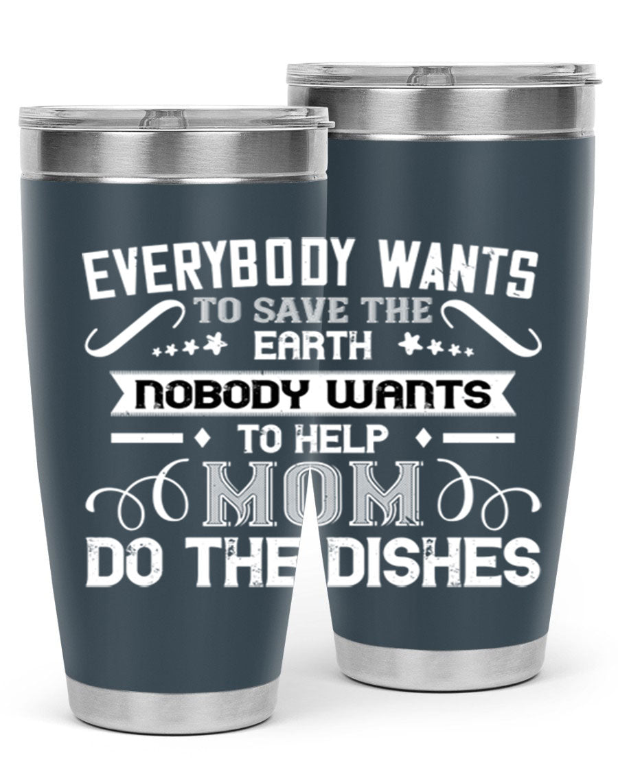 Everybody Wants 189# Mom Tumbler in stainless steel with a stylish design, perfect for hot and cold beverages.
