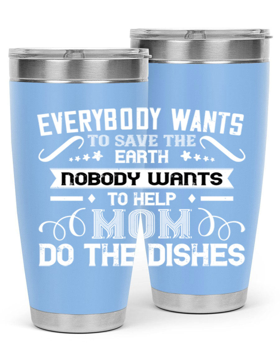 Everybody Wants 189# Mom Tumbler in stainless steel with a stylish design, perfect for hot and cold beverages.