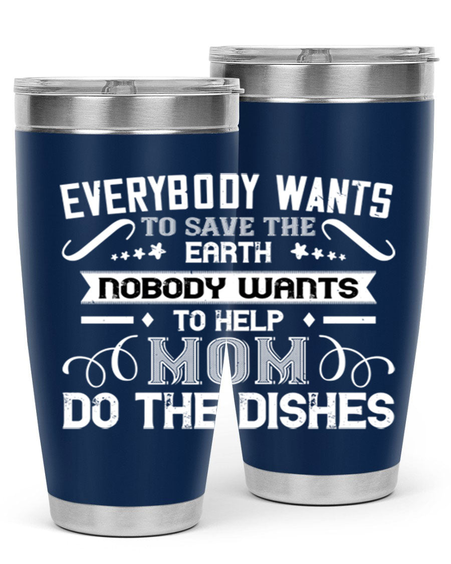 Everybody Wants 189# Mom Tumbler in stainless steel with a stylish design, perfect for hot and cold beverages.