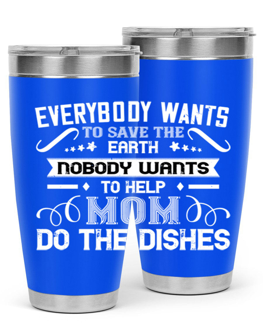 Everybody Wants 189# Mom Tumbler in stainless steel with a stylish design, perfect for hot and cold beverages.