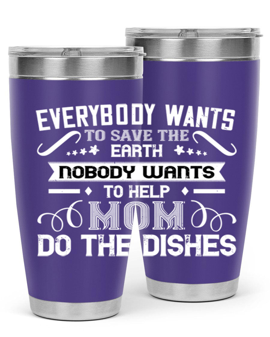 Everybody Wants 189# Mom Tumbler in stainless steel with a stylish design, perfect for hot and cold beverages.