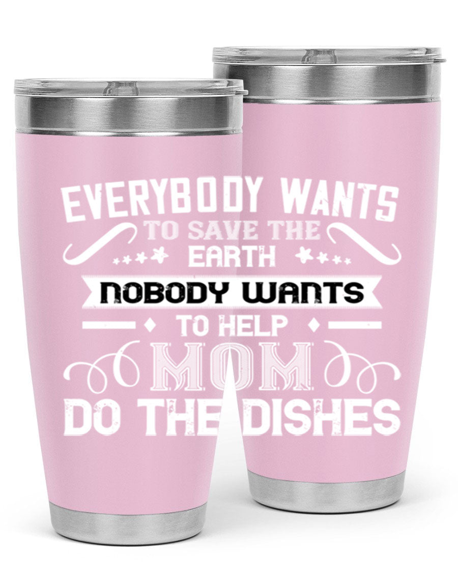 Everybody Wants 189# Mom Tumbler in stainless steel with a stylish design, perfect for hot and cold beverages.