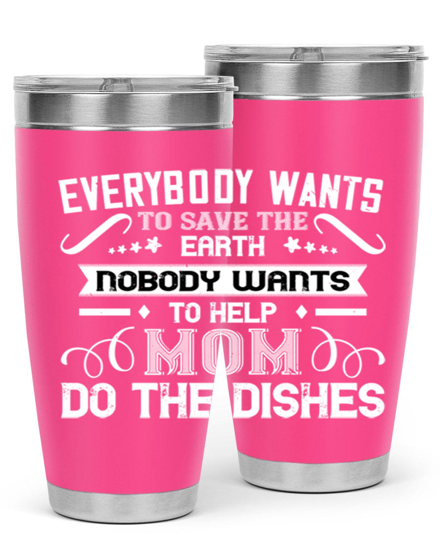 Everybody Wants 189# Mom Tumbler in stainless steel with a stylish design, perfect for hot and cold beverages.