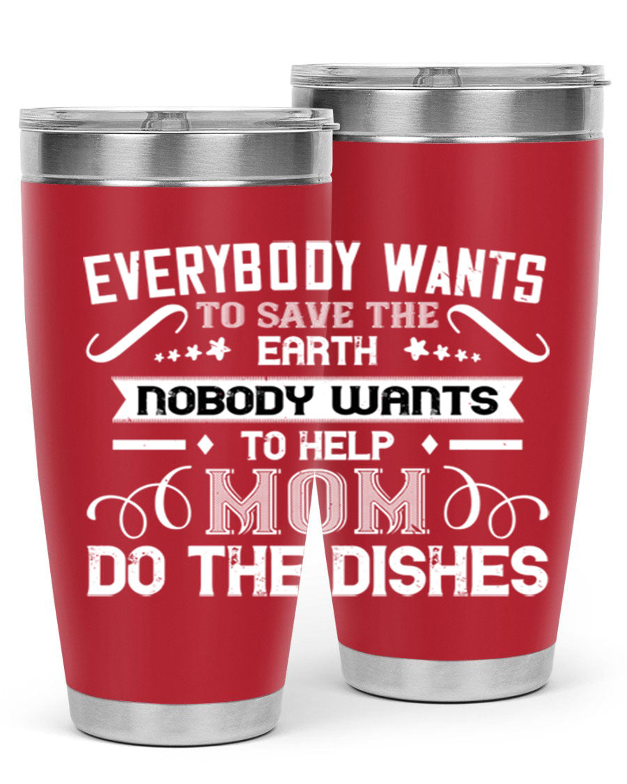 Everybody Wants 189# Mom Tumbler in stainless steel with a stylish design, perfect for hot and cold beverages.