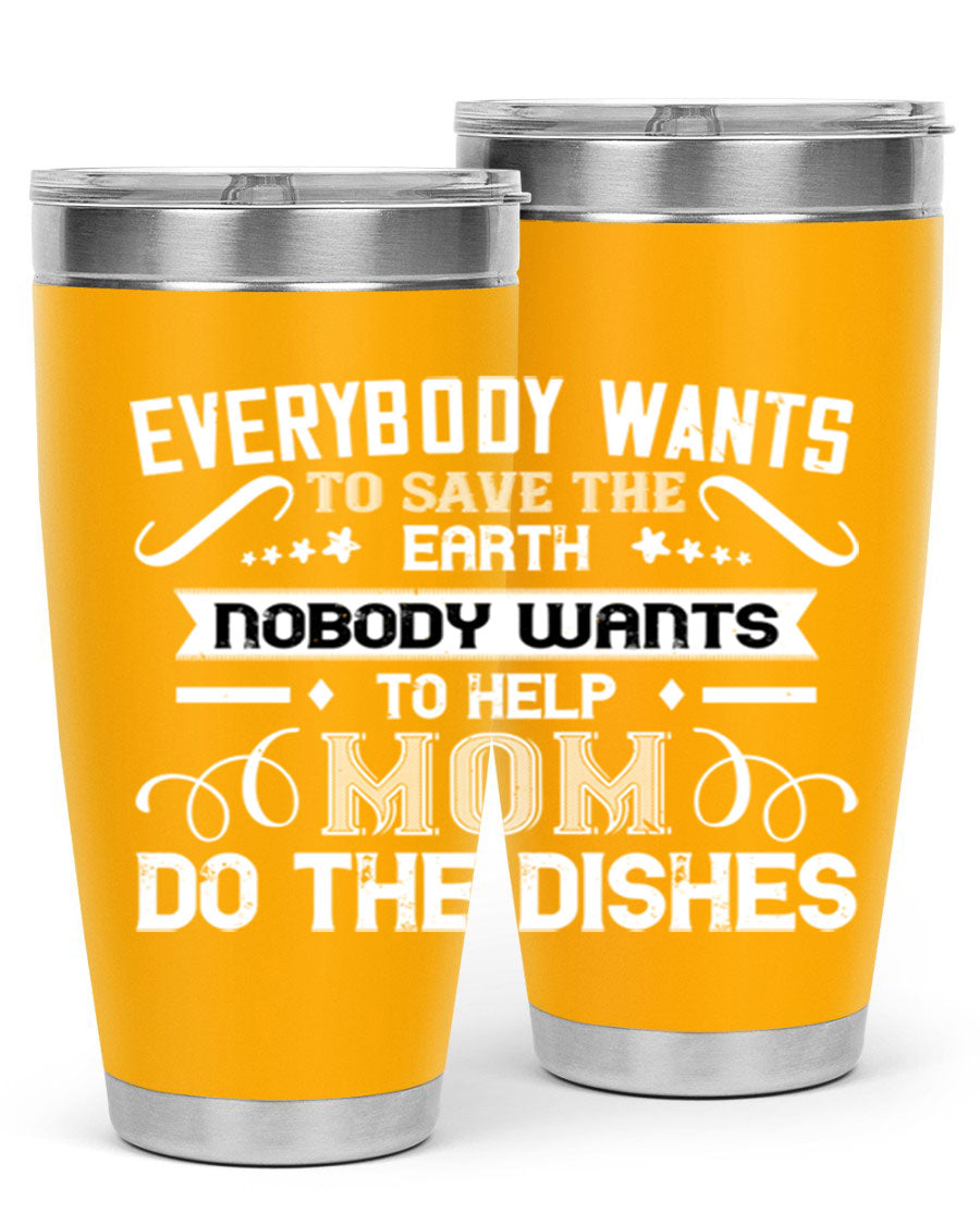 Everybody Wants 189# Mom Tumbler in stainless steel with a stylish design, perfect for hot and cold beverages.