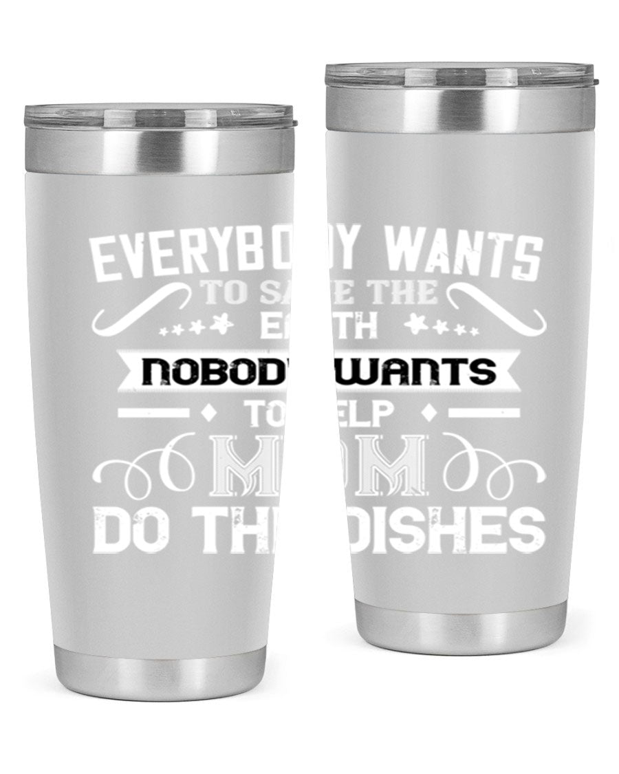 Everybody Wants 189# Mom Tumbler in stainless steel with a stylish design, perfect for hot and cold beverages.