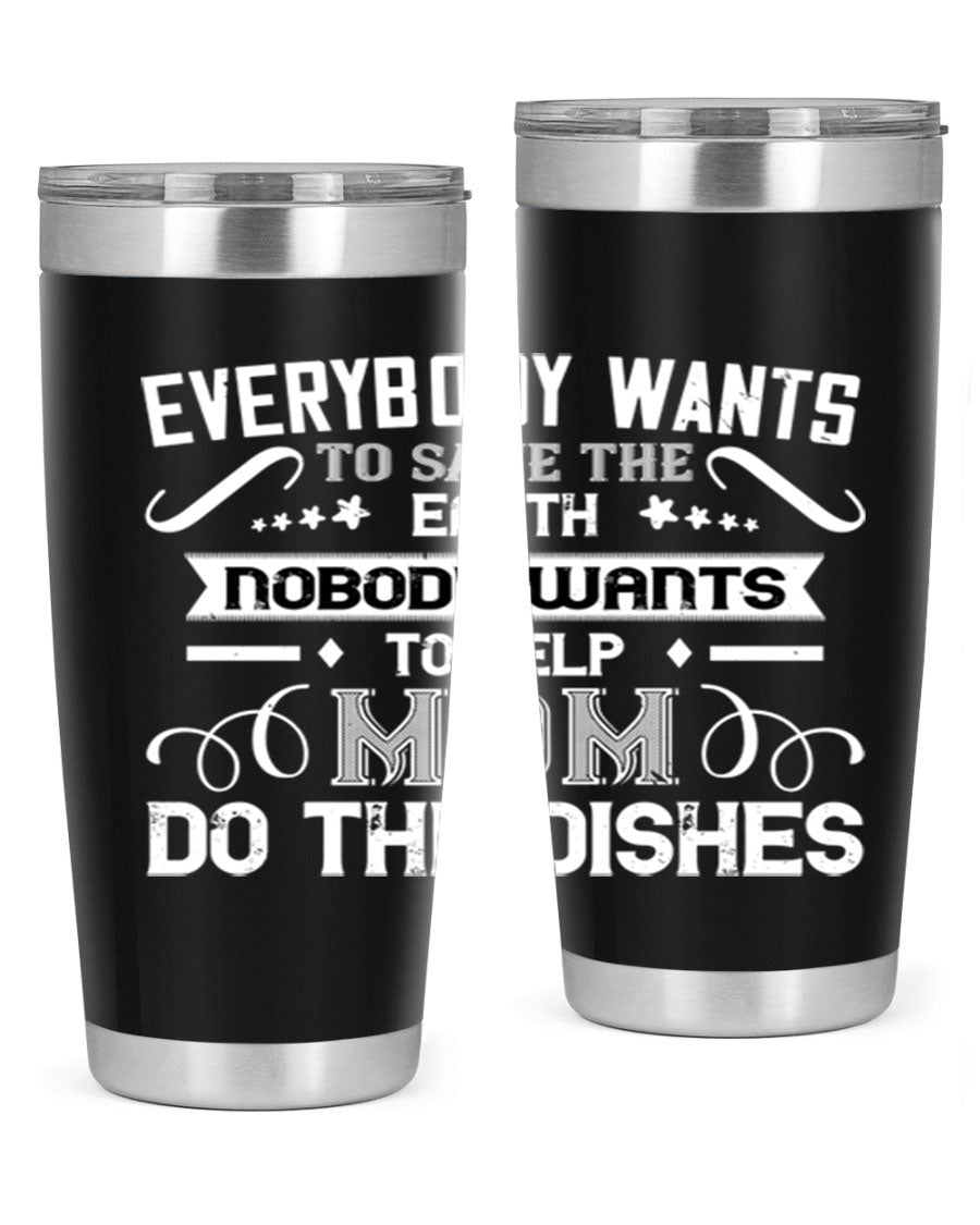Everybody Wants 189# Mom Tumbler in stainless steel with a stylish design, perfect for hot and cold beverages.